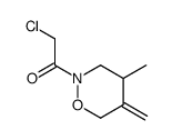 2H-1,2-Oxazine, 2-(chloroacetyl)tetrahydro-4-methyl-5-methylene- (9CI) structure