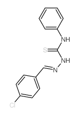 Hydrazinecarbothioamide,2-[(4-chlorophenyl)methylene]-N-phenyl- structure