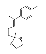 2-methyl-2-(4-(p-tolyl)pent-3-en-1-yl)-1,3-dithiolane Structure