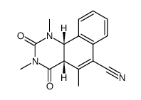 (4aS,10bS)-1,3,5-trimethyl-2,4-dioxo-1,2,3,4,4a,10b-hexahydrobenzo[h]quinazoline-6-carbonitrile结构式