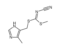 N-cyano-S-methyl-S'-[(5-methyl-1H-imidazol-4-yl)methyl]-dithiocarbamate结构式