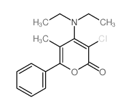 3-chloro-4-diethylamino-5-methyl-6-phenyl-pyran-2-one Structure