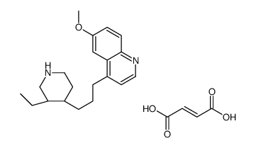 Quinoline, 4-(3-(3-ethyl-4-piperidinyl)propyl)-6-methoxy-, (3S-trans)- , (E)-2-butenedioate (1:1) Structure