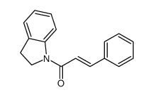 (E)-1-(2,3-dihydroindol-1-yl)-3-phenylprop-2-en-1-one结构式