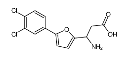 3-氨基-3-[5-(3,4-二氯苯基)-2-呋喃]-丙酸结构式