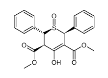 3,5-Bis(carbomethoxy)-cis-2,trans-6-diphenyl-5,6-dihydro-4-hydroxy-2H-thiopyran cis-1-Oxide结构式