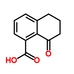8-oxo-5,6,7,8-tetrahydronaphthalene-1-carboxylic acid结构式
