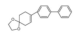 8-([1,1'-biphenyl]-4-yl)-1,4-dioxaspiro[4.5]dec-7-ene结构式