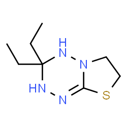 2H-Thiazolo[3,2-b]-1,2,4,5-tetrazine,3,3-diethyl-3,4,6,7-tetrahydro-(9CI)结构式