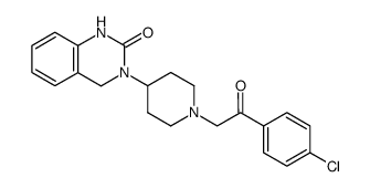 1-[2-oxo-2-(4-chlorophenyl)ethyl]-4-(1,2,3,4-tetrahydro-2-oxo-3-quinazolinyl)piperidine结构式