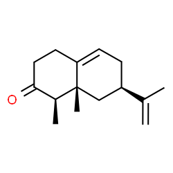 2(1H)-Naphthalenone,3,4,6,7,8,8a-hexahydro-1,8a-dimethyl-7-(1-methylethenyl)-,(1R,7R,8aR)-(9CI) Structure