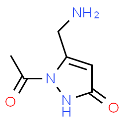 3-Pyrazolin-5-one,2-acetyl-3-(aminomethyl)- (8CI) Structure