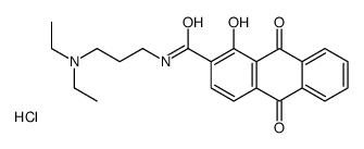2-Anthracenecarboxamide, N-(3-(diethylamino)propyl)-9,10-dihydro-1-hyd roxy-9,10-dioxo-, monohydrochloride结构式