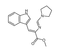 methyl (Z)-2-(1-pyrrolidinylmethyleneamino)-3-[3(1H)-indolyl]acrylate结构式
