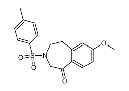 7-methoxy-3-(4-methylphenylsulfonyl)-2,3,4,5-tetrahydro-3-benzazepin-1-one结构式