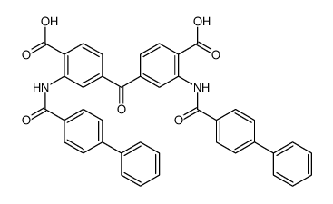 4-[4-carboxy-3-[(4-phenylbenzoyl)amino]benzoyl]-2-[(4-phenylbenzoyl)amino]benzoic acid Structure