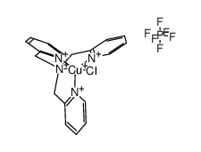 [CuII(tris(2-pyridylmethyl)amine)Cl][PF6]结构式