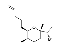 (1'R,2S,5R,6R)-2-(1'-bromoethyl)-2,5-dimethyl-6-(pent-4''-enyl)-tetrahydropyran结构式
