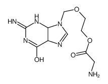 2-[(2-amino-6-oxo-4,5-dihydro-1H-purin-9-yl)methoxy]ethyl 2-aminoacetate Structure