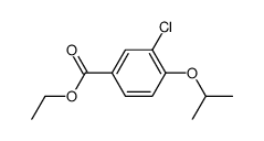 3-chloro-4-isopropoxy-benzoic acid ethyl ester结构式