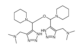 1-[5-[[[5-[(dimethylamino)methyl]-2H-triazol-4-yl]-piperidin-1-ylmethoxy]-piperidin-1-ylmethyl]-2H-triazol-4-yl]-N,N-dimethylmethanamine结构式