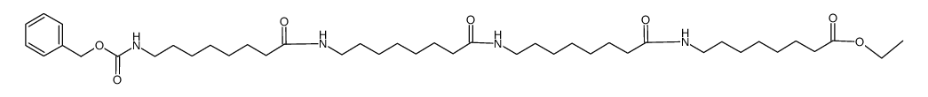 ethyl 35-benzyloxycarbonylamino-10,19,28-trioxo-9,18,27-triazapentatriacontanoate Structure