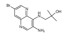1-[(3-amino-7-bromo[1,5]naphthyridin-4-yl)amino]-2-methylpropan-2-ol结构式