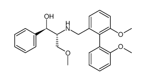(1R,2R)-2-(((2',6-dimethoxy-[1,1'-biphenyl]-2-yl)methyl)amino)-3-methoxy-1-phenylpropan-1-ol结构式