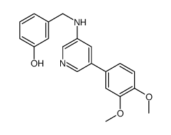 3-[[[5-(3,4-dimethoxyphenyl)pyridin-3-yl]amino]methyl]phenol Structure