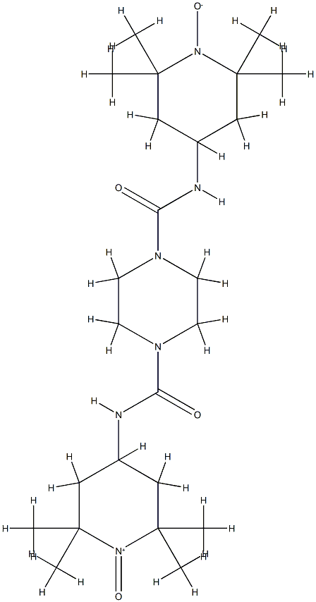 [1,4-Piperazinediylbis[carbonylimino(2,2,6,6-tetramethyl-4,1-piperidinediyloxy)]]radical structure