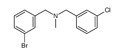 (3-bromo-benzyl)-(3-chloro-benzyl)-methyl-amine结构式