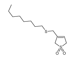 3-(octylsulfanylmethyl)-2,5-dihydrothiophene 1,1-dioxide结构式