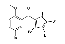 (5-bromo-2-methoxyphenyl)-(3,4,5-tribromo-1H-pyrrol-2-yl)methanone结构式