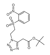 {1-[2-(2-Nitro-benzenesulfonyl)-ethyl]-1H-tetrazol-5-yl}-acetic acid tert-butyl ester Structure