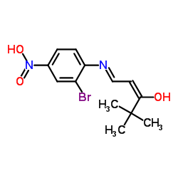 (1E,2E)-1-[(2-Bromo-4-nitrophenyl)imino]-4,4-dimethyl-2-penten-3-ol Structure