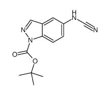5-氰基氨基吲唑-1-羧酸叔丁酯结构式