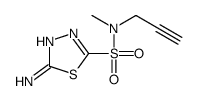 5-amino-N-methyl-N-prop-2-ynyl-1,3,4-thiadiazole-2-sulfonamide结构式