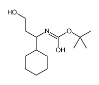 tert-butyl N-(1-cyclohexyl-3-hydroxypropyl)carbamate结构式