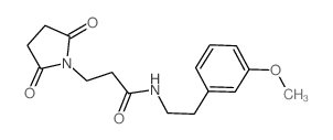 1-Pyrrolidinepropanamide,N-[2-(3-methoxyphenyl)ethyl]-2,5-dioxo- structure