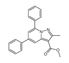 2-Methyl-5,7-diphenyl-pyrazolo[1,5-a]pyridine-3-carboxylic acid methyl ester结构式