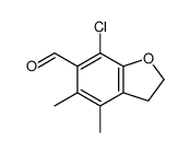 7-chloro-4,5-dimethyl-2,3-dihydro-1-benzofuran-6-carbaldehyde结构式