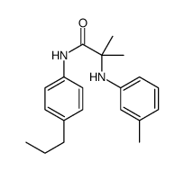 2-methyl-2-(3-methylanilino)-N-(4-propylphenyl)propanamide结构式