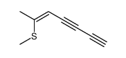 6-methylsulfanylhept-5-en-1,3-diyne Structure