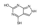 4-thioxo-1(2),4,5,7-tetrahydro-pyrazolo[3,4-d]pyrimidin-6-one Structure