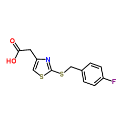 {2-[(4-Fluorobenzyl)sulfanyl]-1,3-thiazol-4-yl}acetic acid Structure