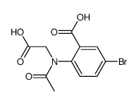 5-bromo-2-(N-(carboxymethyl)acetamido)benzoic acid结构式