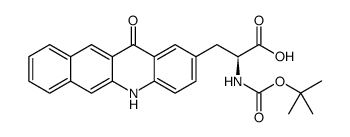 Benz[b]acridine-2-propanoic acid, α-[[(1,1-dimethylethoxy)carbonyl]amino]-5,12-dihydro-12-oxo-, (αS)结构式