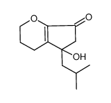 5-hydroxy-5-isobutyl-3,4,5,6-tetrahydrocyclopenta[b]pyran-7-(2H)-one结构式