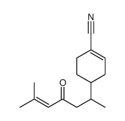 4-(6-methyl-4-oxohept-5-en-2-yl)cyclohexene-1-carbonitrile Structure