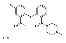 1-[5-chloro-2-[2-(4-methylpiperazine-1-carbonyl)phenyl]sulfanylphenyl]ethanone,hydrochloride Structure